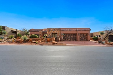 This home has stunning views of Kachina Cliffs, the Entrada Golf on Entrada at Snow Canyon in Utah - for sale on GolfHomes.com, golf home, golf lot