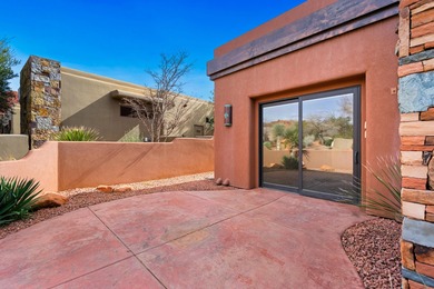 This home has stunning views of Kachina Cliffs, the Entrada Golf on Entrada at Snow Canyon in Utah - for sale on GolfHomes.com, golf home, golf lot