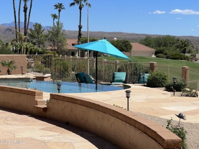3000 ft. of flagstone patio, perfect for entertaining. Featuring on Rio Verde Country Club - Quail Run in Arizona - for sale on GolfHomes.com, golf home, golf lot