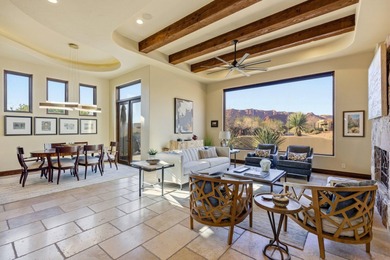 This exceptional home blends timeless architecture with on Entrada at Snow Canyon in Utah - for sale on GolfHomes.com, golf home, golf lot