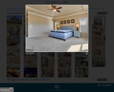 Experience luxury living in this expansive 5,300+ sq ft, 6BR/5BA on Mirror Lake Golf Club in Georgia - for sale on GolfHomes.com, golf home, golf lot