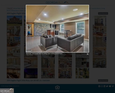 Experience luxury living in this expansive 5,300+ sq ft, 6BR/5BA on Mirror Lake Golf Club in Georgia - for sale on GolfHomes.com, golf home, golf lot