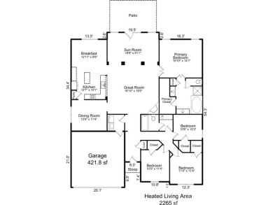 Rare one-story home in desirable Northstone Community! Perfectly on Northstone Country Club in North Carolina - for sale on GolfHomes.com, golf home, golf lot
