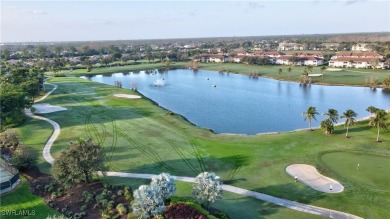 Awesome view across a large lake to the golf course from this on Legends Golf and Country Club in Florida - for sale on GolfHomes.com, golf home, golf lot