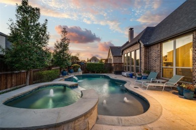 This American Legend built one story ranch home with backyard on The Tribute At the Colony in Texas - for sale on GolfHomes.com, golf home, golf lot