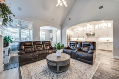 This American Legend built one story ranch home with backyard on The Tribute At the Colony in Texas - for sale on GolfHomes.com, golf home, golf lot