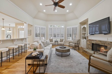 Golf-front on tee box o One-level living o Guest suite upstairs on Harbor Club Golf and Country Club in Georgia - for sale on GolfHomes.com, golf home, golf lot