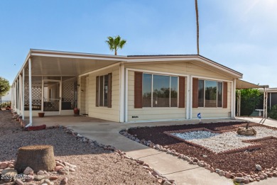 Don't miss this adorable 2-bedroom mobile home in Apache Wells! on Apache Wells Country Club in Arizona - for sale on GolfHomes.com, golf home, golf lot