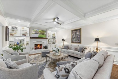 Discover a distinguished Tudor-style home by builder Jim Lambie on Leawood South Country Club in Kansas - for sale on GolfHomes.com, golf home, golf lot