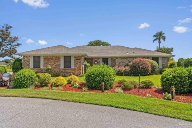 Charming Gulf Breeze brick home nestled in a picturesque setting on Tiger Point Golf and Country Club in Florida - for sale on GolfHomes.com, golf home, golf lot