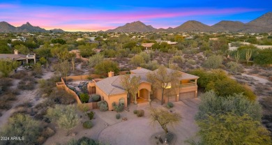 Welcome to this custom-built masterpiece nestled on a secluded 1 on The Country Club At DC Ranch in Arizona - for sale on GolfHomes.com, golf home, golf lot