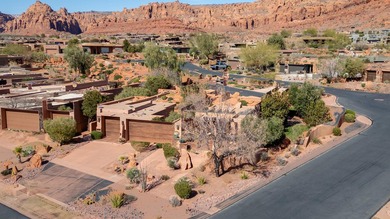 This exceptional 3-bedroom, 3-bath residence in the prestigious on Entrada at Snow Canyon in Utah - for sale on GolfHomes.com, golf home, golf lot