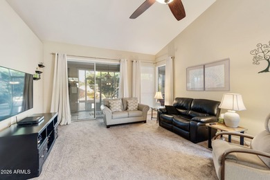 Pristine 2BR, 2BA expanded Cortez model in the active adult on Sun Lakes Country Club in Arizona - for sale on GolfHomes.com, golf home, golf lot