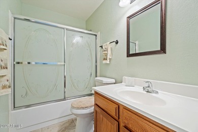 Step into this fully furnished, move-in-ready 2-BD END-UNIT on Fountain of the Sun Country Club in Arizona - for sale on GolfHomes.com, golf home, golf lot