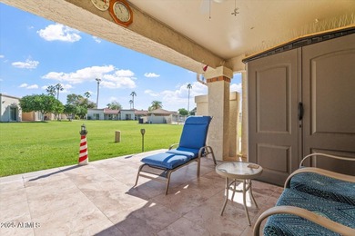 Step into this fully furnished, move-in-ready 2-BD END-UNIT on Fountain of the Sun Country Club in Arizona - for sale on GolfHomes.com, golf home, golf lot