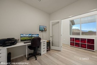 Built in 2023, this contemporary modern home in Montrose on Wolf Creek At Paradise Canyon in Nevada - for sale on GolfHomes.com, golf home, golf lot