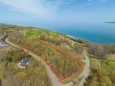 This mature wooded lot is the largest water view lot available on Bay Harbor Golf Club in Michigan - for sale on GolfHomes.com, golf home, golf lot