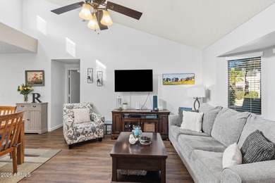 FURNISHED Vaulted Socorro model with HUGE patio! Don't mis this on Sun Village Golf Course in Arizona - for sale on GolfHomes.com, golf home, golf lot