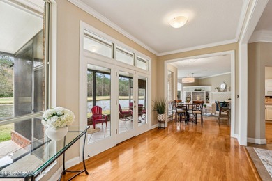 Stunning JA Long custom, all-brick home situated on the 17th on Eagle Harbor Golf Club in Florida - for sale on GolfHomes.com, golf home, golf lot