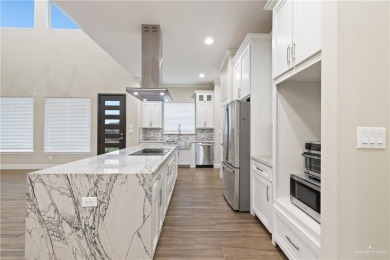 Experience luxury living in this stunning modern Spanish-style on Tierra Santa Golf Club in Texas - for sale on GolfHomes.com, golf home, golf lot