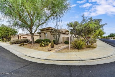 Popular LaJolla model situated on a corner lot in Peregrine on Talon at Grayhawk Golf Course in Arizona - for sale on GolfHomes.com, golf home, golf lot