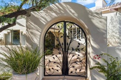 Welcome to this exquisite Santa Barbara style home located in on Troon Country Club in Arizona - for sale on GolfHomes.com, golf home, golf lot