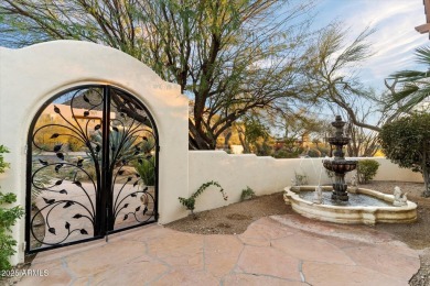 Welcome to this exquisite Santa Barbara style home located in on Troon Country Club in Arizona - for sale on GolfHomes.com, golf home, golf lot