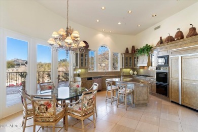 Welcome to this exquisite Santa Barbara style home located in on Troon Country Club in Arizona - for sale on GolfHomes.com, golf home, golf lot