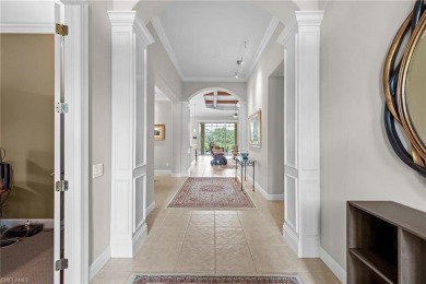 Welcome to this exceptional Porta Rosa villa, nestled within on Shadow Wood Preserve in Florida - for sale on GolfHomes.com, golf home, golf lot
