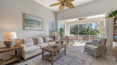 This MOVE-IN READY 2-bedroom, 2-bathroom villa with a den and on University Park Country Club in Florida - for sale on GolfHomes.com, golf home, golf lot
