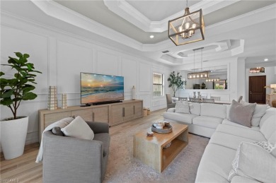 This highly desirable Maria model showcases a wide eastern lake on Bonita National Golf Course in Florida - for sale on GolfHomes.com, golf home, golf lot