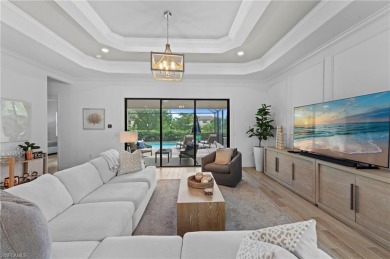 This highly desirable Maria model showcases a wide eastern lake on Bonita National Golf Course in Florida - for sale on GolfHomes.com, golf home, golf lot