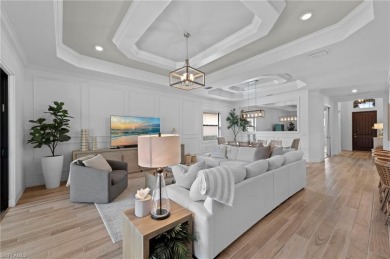 This highly desirable Maria model showcases a wide eastern lake on Bonita National Golf Course in Florida - for sale on GolfHomes.com, golf home, golf lot