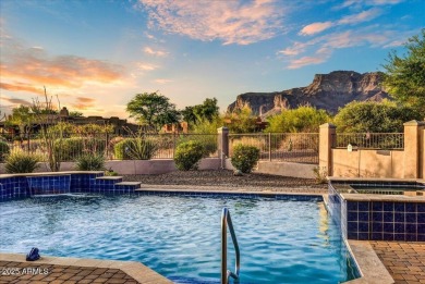 Experience luxury in this netzero, solar-powered on Superstition Mountain Club - Lost Gold in Arizona - for sale on GolfHomes.com, golf home, golf lot