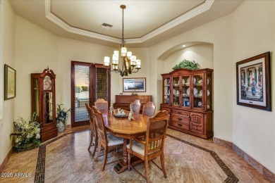 Experience luxury in this netzero, solar-powered on Superstition Mountain Club - Lost Gold in Arizona - for sale on GolfHomes.com, golf home, golf lot