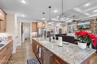 This stunning, custom-built home by Douglas Builders is ready on Ocean Ridge Plantation in North Carolina - for sale on GolfHomes.com, golf home, golf lot