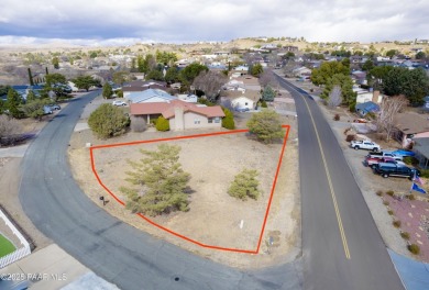 Corner pie-shaped lot in the Prescott Country Club, level and on Prescott Golf and Country Club in Arizona - for sale on GolfHomes.com, golf home, golf lot