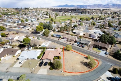 Corner pie-shaped lot in the Prescott Country Club, level and on Prescott Golf and Country Club in Arizona - for sale on GolfHomes.com, golf home, golf lot
