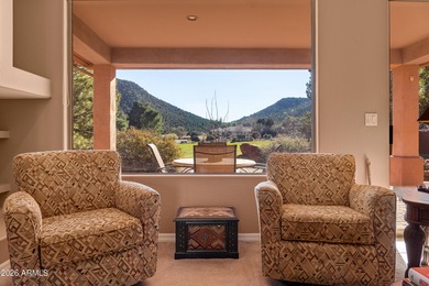 An attractive compact low maintenance single level 3 bedroom 2 on Oakcreek Country Club in Arizona - for sale on GolfHomes.com, golf home, golf lot