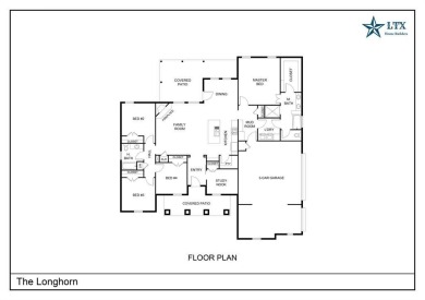 The Longhorn floorplan is spacious and open with patio and porch on Delaware Springs Golf Course in Texas - for sale on GolfHomes.com, golf home, golf lot