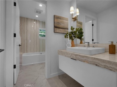 Stunning reimagined contemporary styled home with sleek clean on El Niguel Country Club in California - for sale on GolfHomes.com, golf home, golf lot