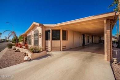 This meticulously maintained corner-lot manufactured home offers on Apache Creek Golf Club in Arizona - for sale on GolfHomes.com, golf home, golf lot