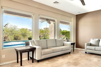 Spectacular Libertas floor plan backing pristine desert wash on Trilogy Golf Club At Vistancia in Arizona - for sale on GolfHomes.com, golf home, golf lot