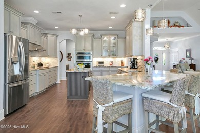 Quality & style combine in this stunning home built by Barker & on Compass Pointe Golf Course in North Carolina - for sale on GolfHomes.com, golf home, golf lot