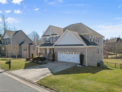 This stunning home truly has it all! Main level primary suite on Salem Glen Country Club in North Carolina - for sale on GolfHomes.com, golf home, golf lot