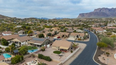 SINGLE LEVEL HOME ON SPACIOUS QUARTER ACRE CORNER LOT WITH on Gold Canyon Golf Resort - Dinosaur Mountain in Arizona - for sale on GolfHomes.com, golf home, golf lot