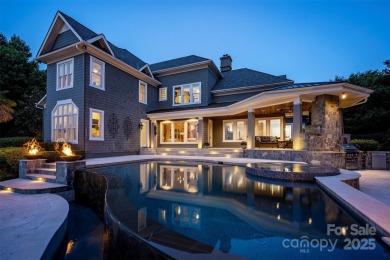 Impeccable craftsmanship and 305' of pristine shoreline define on Trump National Golf Club Charlotte in North Carolina - for sale on GolfHomes.com, golf home, golf lot