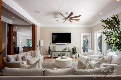 Impeccable craftsmanship and 305' of pristine shoreline define on Trump National Golf Club Charlotte in North Carolina - for sale on GolfHomes.com, golf home, golf lot