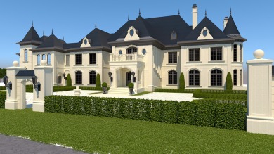 This unique limestone French Chateau, designed by Matthew Kimmel on Briar Ridge Country Club in Indiana - for sale on GolfHomes.com, golf home, golf lot
