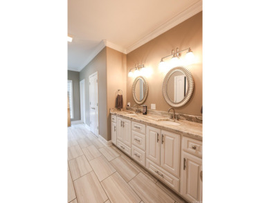 Built in 2018, this stunning custom home sits right on the #5 on Mystic Creek Golf Club in Arkansas - for sale on GolfHomes.com, golf home, golf lot